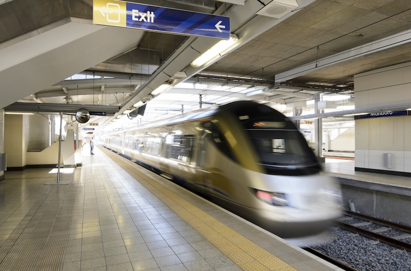 Gautrain - train - in motion